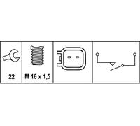 HELLA 6ZF 010 965-031 Reverse light switch
