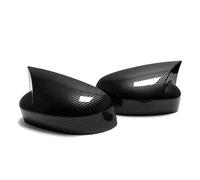 reversing mirror cover 2Pcs Glossy Black Replacement for Ford for Focus MK3 2012-2018 Car Outside Wing Side Rear View Door Mirrors Cover Caps Stickers(Carbon Fiber)(Carbon Fiber)
