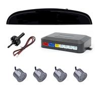 Reversing Radar Kit Car Digital Screen Parking Sensor Backlight Display With Switch 4 22mm Reverse Detector Rear Vehicles Assist Sensor(Gray)