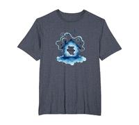 Reveur House Blue: House of Dreams Starry Night Whimsy T-Shirt, Men's Big and Tall, Heather Blue, 2X Tall