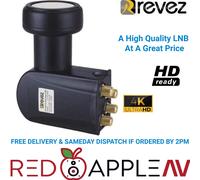 Revez BS4 0.1dB PLL Crystal Premium Quad LNB Free Delivery