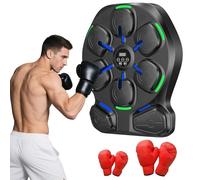 RevFit Music Boxing Machine with LED & Bluetooth - Electronic Boxing Machine with Music for Adults & Kids - 6+2 Punching Areas, Stereo Speakers, Wall-Mounted - Home Boxing Trainer