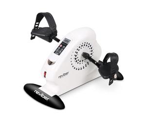 Reviber Mini Seated Motorized Exercise Bike, Foot Pedal Exerciser for Home Use, Under Desk Bike, Desk Pedal Bike, Seated Pedal Exerciser for Legs & Arms, 12 Speeds & 5 Programmes,