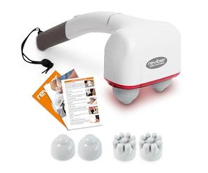Reviber Zen Physio Handheld Deep Tissue Massager, Portable Body Massager, Electric Percussion Massage Tool for Back, Neck, Legs & Muscle Recovery/Sore Muscles, 2 Interchangeable Heads, Dual Speed