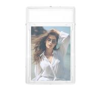 Review Card Holder - 10cm Transparent Adhesive Box, Clear Storage Case, Simple Organizer | Protective Display Tool for Adults Kids Card Collection Presentation Simple t