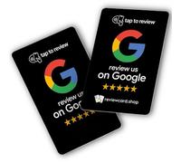 Review Card | NFC Google Review Card - Boost Your Sales and Rank at The top of The Search. (Black, Regular)