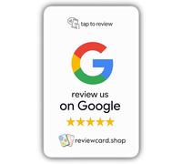 Review Card | NFC Google Review Card - Boost Your Sales and Rank at The top of The Search. (White, Pack of 5)