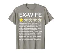 Review of Ex-Wife Funny Ex-Husband Divorcee T-Shirt, Men, Slate Grey, Medium