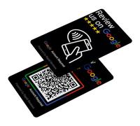 Review us on Google NFC & QR Contactless Card (Black, Credit Card)