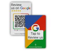 Review us on Google NFC & QR Contactless Card (Colourful, Credit Card (2 Pack))