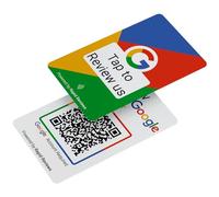 Review us on Google QR Code Card, NFC Contactless - Tap to Review - Multicolour Card
