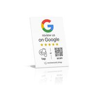 Review us on Google Stand - QR & Tap NFC Stand - Comes pre-setup - Collect 5* Reviews - Works on both iPhone & Andriod - Rank at the top of the Google search, get Sales for your Business. (3)
