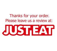 Review Us On Just Eat - 30 x 66mm Stickers, 200