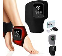 Revimora Cozy Ankle Massager, 3 in 1 Foot Massager, Ankle and Heel Massager with 3 Massage Modes & 5 Heat Levels, LCD Display, USB Rechargeable, Foot Massagers for Pain and Circulation (Black)