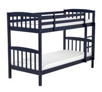 Bunk Bed Pine Wood REVIN 90 x 200 cm (EU Single) Navy Blue