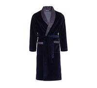 Revise RE-101 Classic Men’s Dressing Gown - Velvet - Navy Blue - L