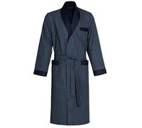 Revise RE-504 Elegant Men's Dressing Gown - Light and thin - 100% cotton- Darkblue C5 - XL