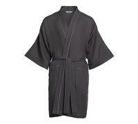 Revise RE-513 Men's Kimono Dressing Gown 100% Linen Premium Quality, gray, XL-XXL