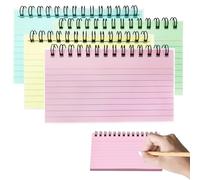 Revision Cards, 200 Sheets Flash Cards Lined Revision Easy Flip Record Cue Cards for Office Meeting, School Learning, Memory, Sticky Note (Blue, Pink, Green and Yellow)