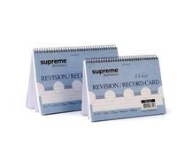 Revision Flash Cards Spiral Bound 8" x 5" - 160gsm Ruled Perforated Note Cards Double Sided Study Cards for Revision Notes -50 White Sheets (2)