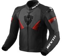 Revit Argon 2 perforated Motorcycle Leather Jacket, black-red, size 56 for Men