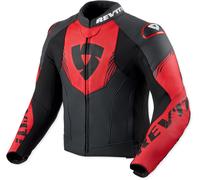Revit Argon 3 perforated Motorcycle Leather Jacket, black-red, size 56 for Men