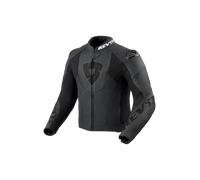 Revit Argon 3, leather jacket perforated 52 Black/Dark Grey