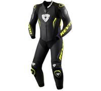 Revit Argon 3 perforated One Piece Motorcycle Leather Suit, black/neon yellow, size 52