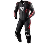 Revit Argon 3 perforated One Piece Motorcycle Leather Suit, black-red, size 56 for Men
