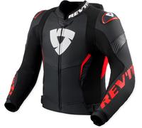 Revit Argon 3 Pro, leather jacket perforated 50 Black/Neon-Red