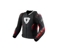Revit Argon 3 Pro, leather jacket perforated 48 Black/Neon-Red