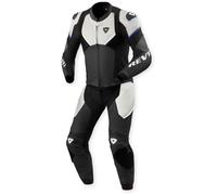 Revit Beta 2 perforated 2-piece Motorcycle Leather Suit, light grey/black/white, size 50