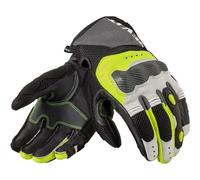 Rev'it Blaze Motorcycle Leather Urban Sport Gloves - Light Grey / Neon Yellow