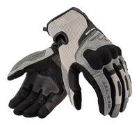 Rev'it Cavern Ventilated Motorcycle Motorbike Textile Gloves - Light Grey /Black