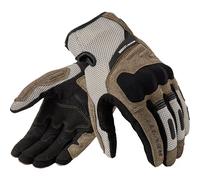 Rev'it Cavern Ventilated Motorcycle Motorbike Textile Gloves - Sand / Black