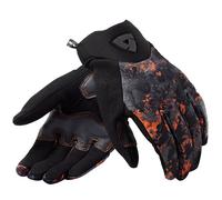 Rev'it Continent WB Textile Motorcycle Motorbike Adventure Gloves - Black/Orange