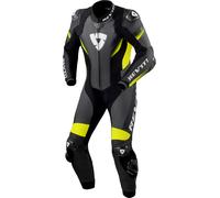 Revit Control, leather suit 1pcs. perforated 48 Black/Neon-Yellow