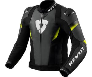 Revit Control, leather/textile jacket 52 Black/Neon-Yellow