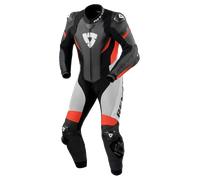 Revit Control, leather suit 1pcs. perforated 52 Black/Neon-Red