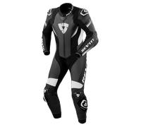 Revit Control One Piece Motorcycle Leather Suit, black/white, size 50