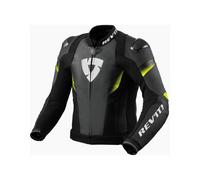 Revit Control Motorcycle Motorbike Leather Jacket Black / Neon Yellow