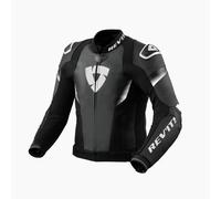 Rev'it Control Motorcycle Motorbike Leather Jacket Black / White