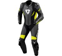 Revit Control One Piece Motorcycle Leather Suit, black-yellow, size 56 for Men