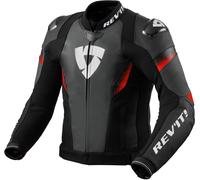 Revit Control perforated Motorcycle Leather Jacket, black/red, size 54