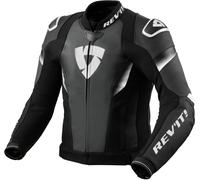 Revit Control perforated Motorcycle Leather Jacket, black/white, size 46