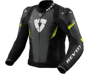 Revit Control perforated Motorcycle Leather Jacket, black/yellow, size 50