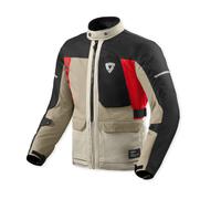 Rev'it Convergent H2O Motorbike Motorcycle Textile Jacket Sand / Red