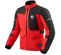 Revit Convergent H2O waterproof Motorcycle Textile Jacket, black-red, size 3XL for Men