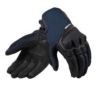 Rev'it Duty Leather Gloves Motorbike Motorcycle Summer Mesh Vented Black Blue
