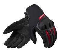 Rev'it Duty Leather Gloves Motorbike Motorcycle Summer Vented Black Red
